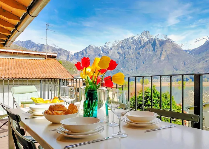 公寓 Dolce Panorama Balkon Am Dascio